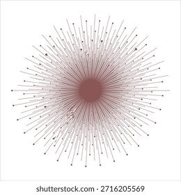 Estelar abstrato ou explosão de linhas castanhas finas, tecnologia, dados e ilustração dinâmica de vetor de elementos gráficos
