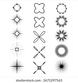 Conjunto de Vector Abstractas de Formas geométricas Starburst