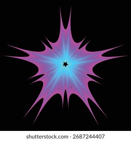 Estallido estelar Abstractas con gradiente brillante y efectos de radiación puntiaguda