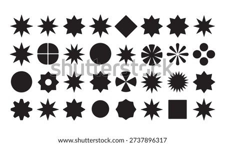 Abstract Starburst and Shape Icon Set
