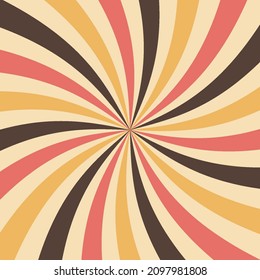 Abstract Starburst, or Sunburst Backdrop in Beige, Black, Red, and Yellow Colors. Abstract Twisted Colorful Sunlight Design Wallpaper for Template Banner Social Media Advertising
