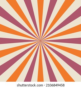 Abstract Starburst, or Sunburst Backdrop in Beige, Orange, and Violet Colors. Abstract Colorful Sunlight Design Wallpaper for Template Banner Social Media Advertising