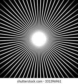 Abstract starburst, sunburst, converging lines background. vector.