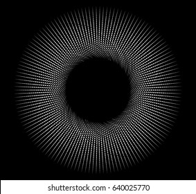 Abstract starburst, sunburst design element. Illustration with sun-like shape. Radial, radiating lines