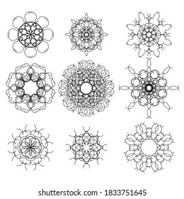 Abstract starburst or sunburst. firework explosion vector set.
