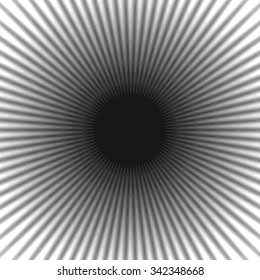 Abstract starburst, sunburst graphic. Converging, radiating lines.