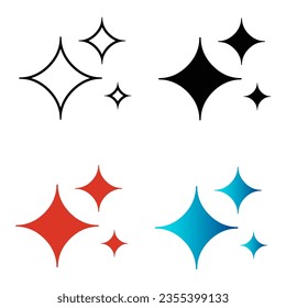 Resumen Starbust Four Point Silhouette Illustration, puede utilizarse para diseños de negocios, presentaciones o cualquier diseño adecuado.