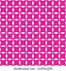 Abstract stardust pattern background. Colorful geometrical pattern. Modern graphic design. White flower shape on pink color background.