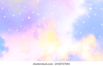 Abstract starlight and pink and purple clouds stardust, blink, background, presentation, star, concept, magazine, powerpoint, website, marketing