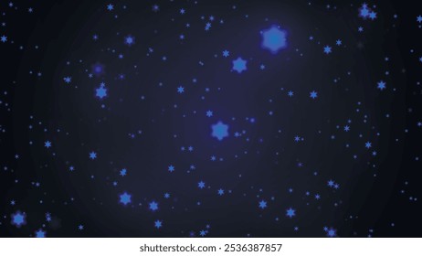 Abstract starry background. Warm blue stars texture animation on dark background. Twinkling starry night sky light effect. Beautiful starry night sky. Vector