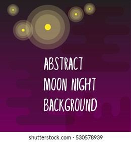 Abstract starry moon night vector background.Cartoon navy blue illustration