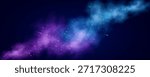 Abstract starry sky background with glowing stars and falling colorful comets into deep space. Futuristic universe scene for astronomy or modern galaxy design. Vector illustration.