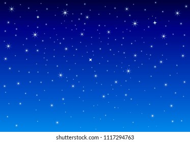 El cielo estrellado abstracto. Cielo nocturno con estrellas brillantes.                                                                                                                   