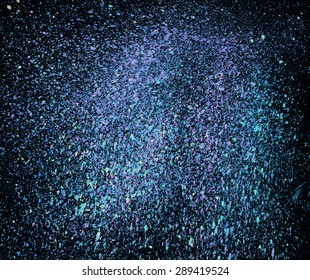abstract starry sky. watercolor vector illustration. blue bright paint spray background night with stars. milky way galaxy