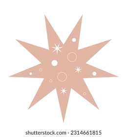 Resumen Starry Star Celestial Baby Party Symbol Element Template (Plantilla de icono) 