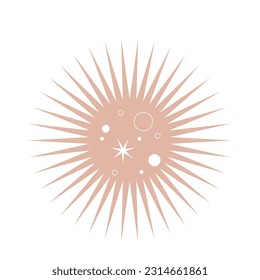 Abstract Starry Star Celestial Baby Party Symbol Element Icon Template 