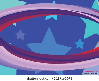 Abstract Starry Stripes with a Gradient of Colors