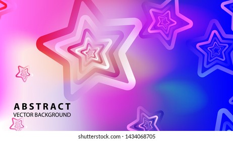 abstract stars background with gradient color - vector illustration