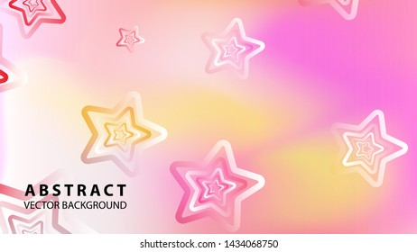 abstract stars background with gradient color - vector illustration