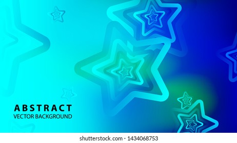abstract stars background with gradient color - vector illustration