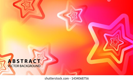 abstract stars background with gradient color - vector illustration