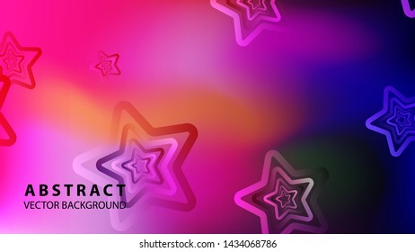 abstract stars background with gradient color - vector illustration