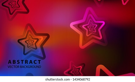 abstract stars background with gradient color - vector illustration