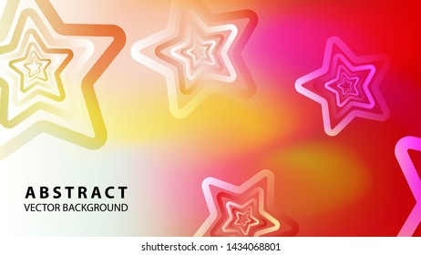 abstract stars background with gradient color - vector illustration