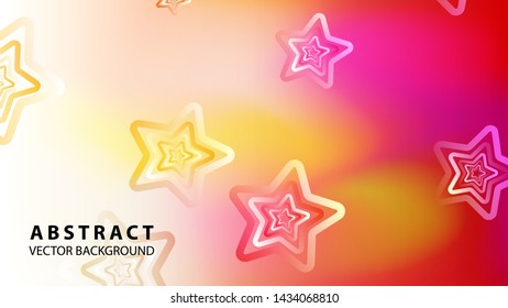 abstract stars background with gradient color - vector illustration