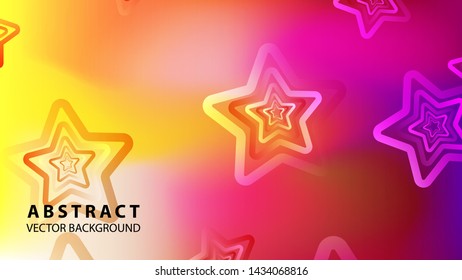 abstract stars background with gradient color - vector illustration