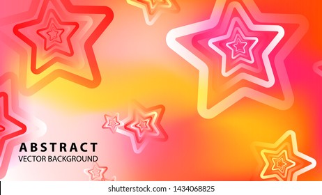 abstract stars background with gradient color - vector illustration