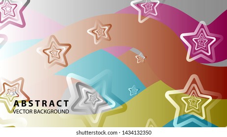 abstract stars background with gradient color - vector illustration