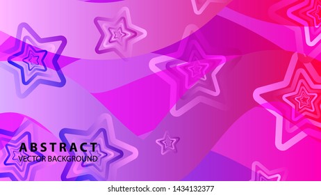 abstract stars background with gradient color - vector illustration