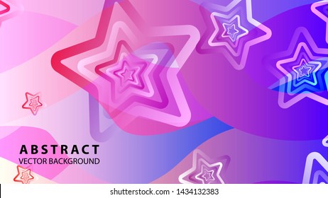 abstract stars background with gradient color - vector illustration