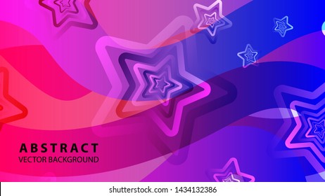 abstract stars background with gradient color - vector illustration