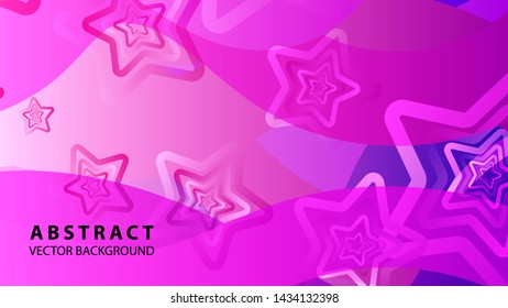 abstract stars background with gradient color - vector illustration
