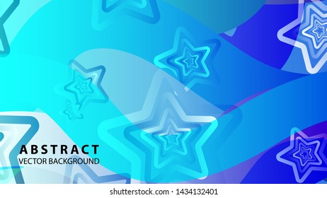 abstract stars background with gradient color - vector illustration