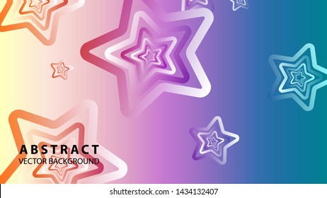 abstract stars background with gradient color - vector illustration