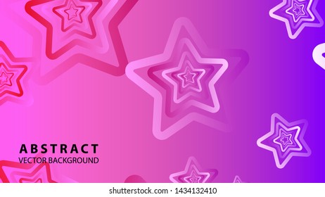 abstract stars background with gradient color - vector illustration