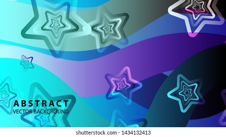 abstract stars background with gradient color - vector illustration