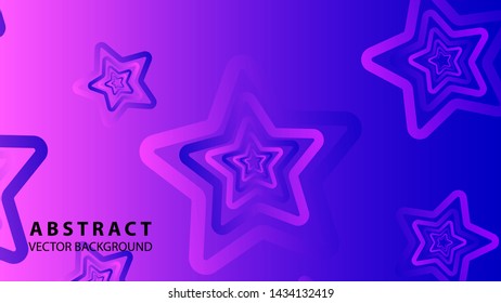 abstract stars background with gradient color - vector illustration