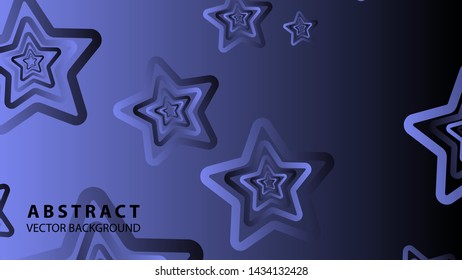 abstract stars background with gradient color - vector illustration