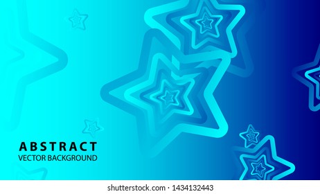 abstract stars background with gradient color - vector illustration