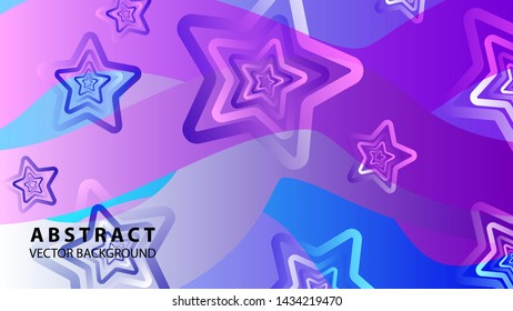 abstract stars background with gradient color - vector illustration
