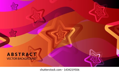 abstract stars background with gradient color - vector illustration