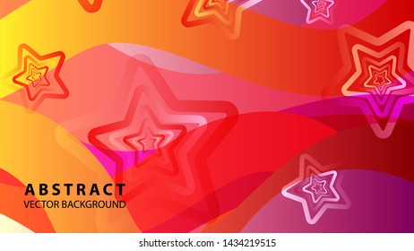 abstract stars background with gradient color - vector illustration