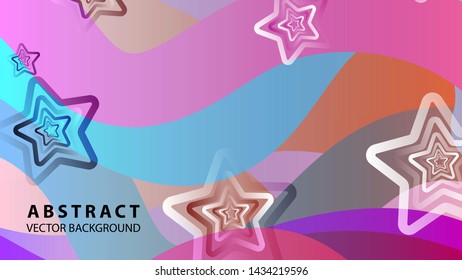 abstract stars background with gradient color - vector illustration