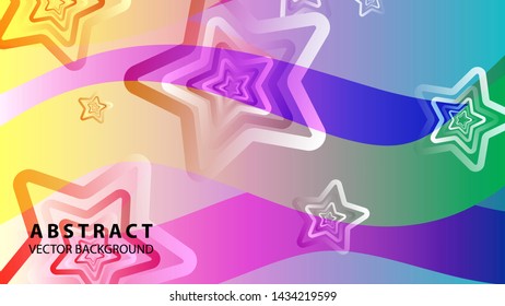 abstract stars background with gradient color - vector illustration
