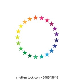 Abstract Stars Background. Logo Design. Colorful











