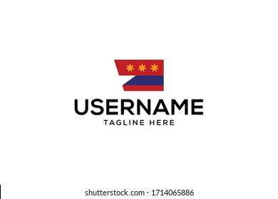 abstrakte Sterne Logo-Vektorkonzept mit einfachen, einzigartigen, eleganten Stilen auf weißem Hintergrund